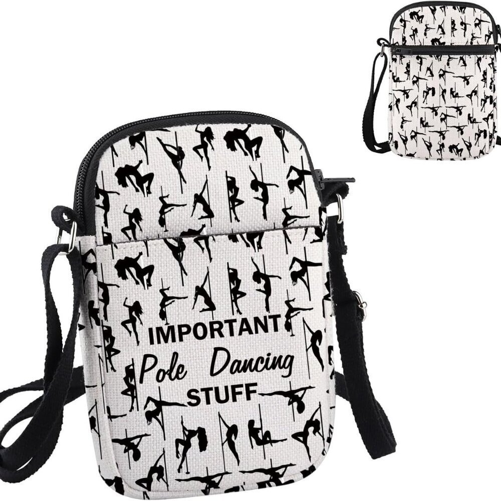 Pole Dancer Gift Canvas Crossbody Bag for Dancers Teachers Travel